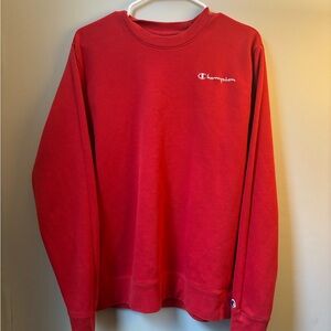 Champion Men's Bold Red Crewneck Sweater